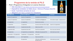 Présentation du Pôle Licences Sciences - rentrée 2022 - Auguste Besson